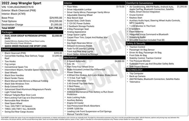 2022 Jeep Wrangler Sport - Photo 6