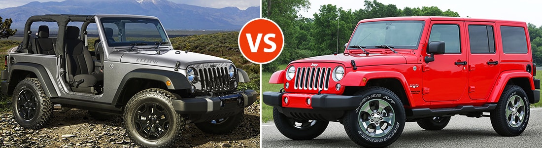 2016 Jeep Wrangler vs Wrangler Unlimited