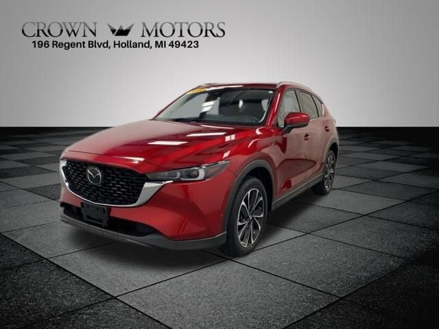 Certified 2022 Mazda CX-5 S Premium package with VIN JM3KFBDM6N1605293 for sale in Holland, MI