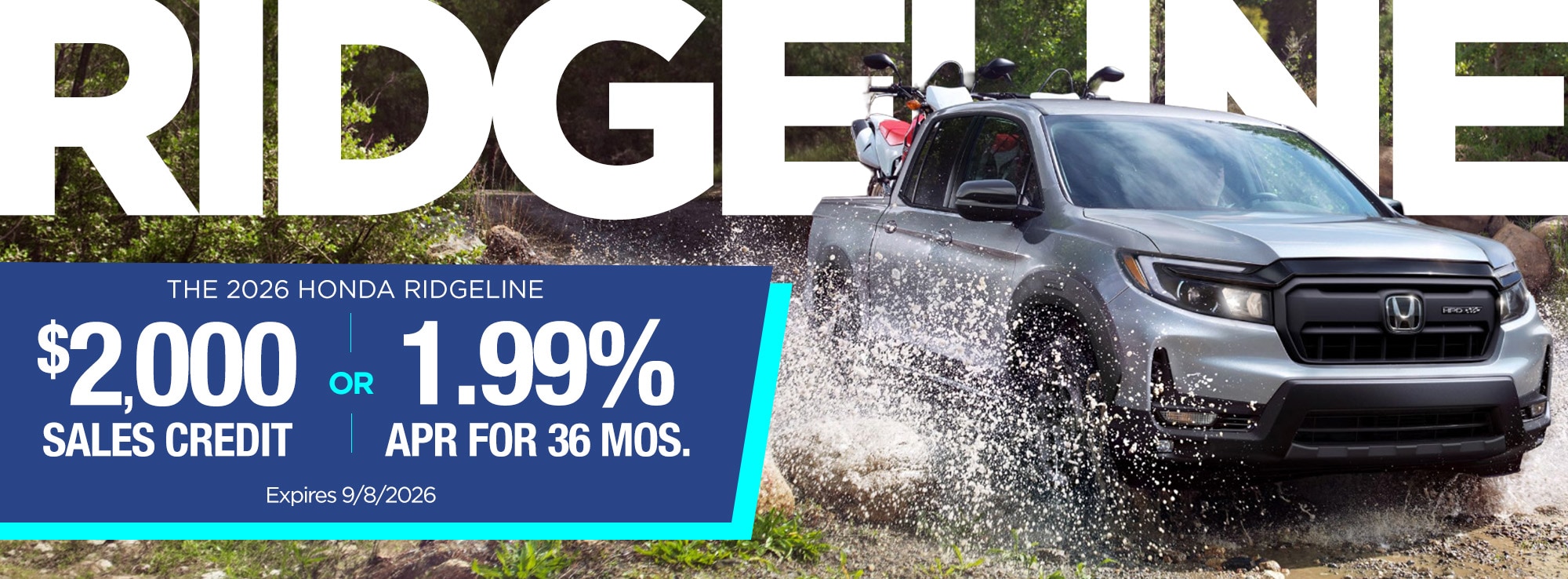 Honda Ridgeline $2000 Credit