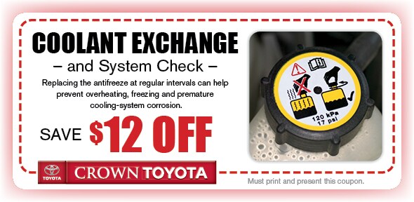 Coolant flush coupons