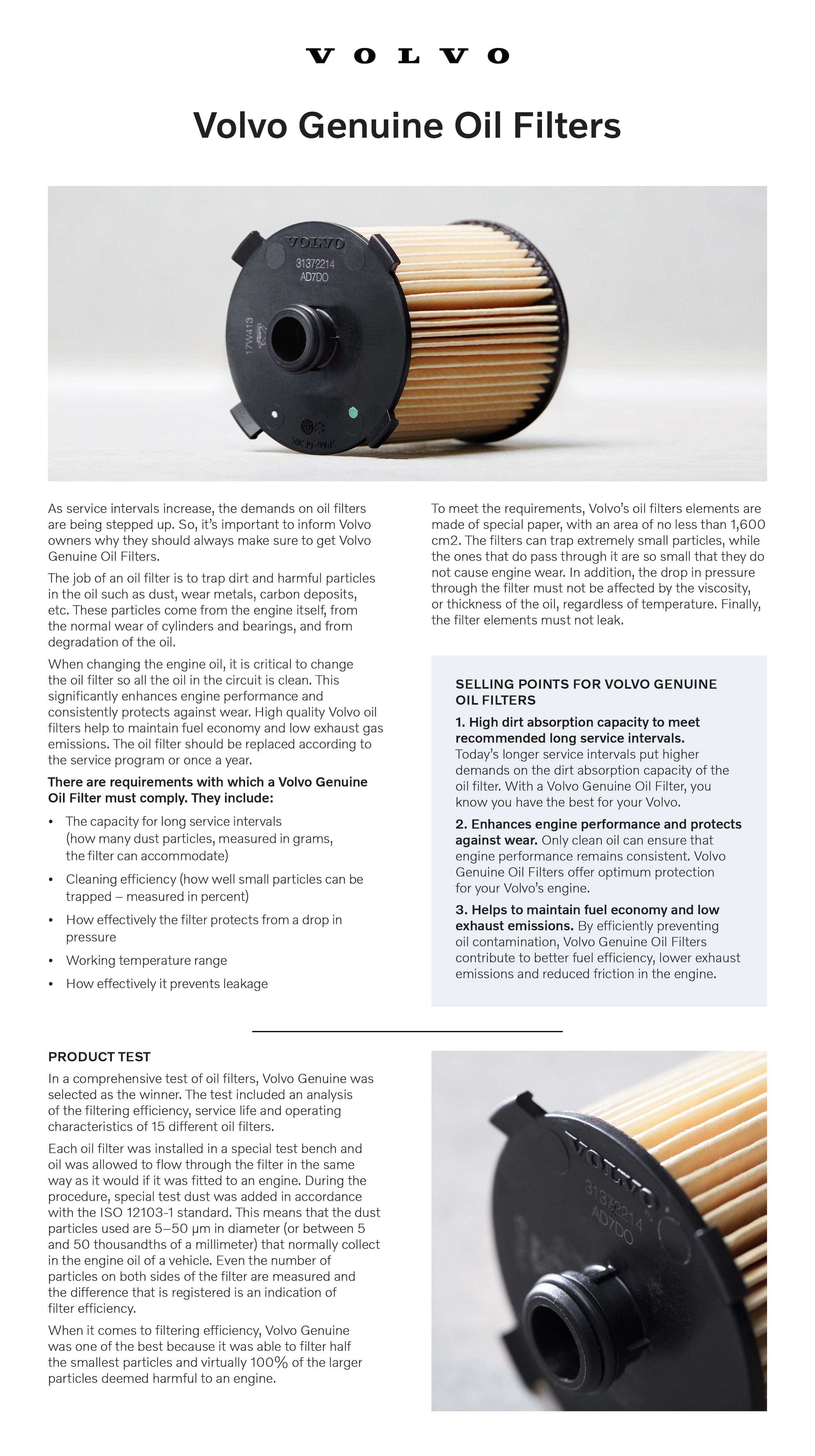 Research Volvo Genuine Oil Filters at Culver City Volvo Cars