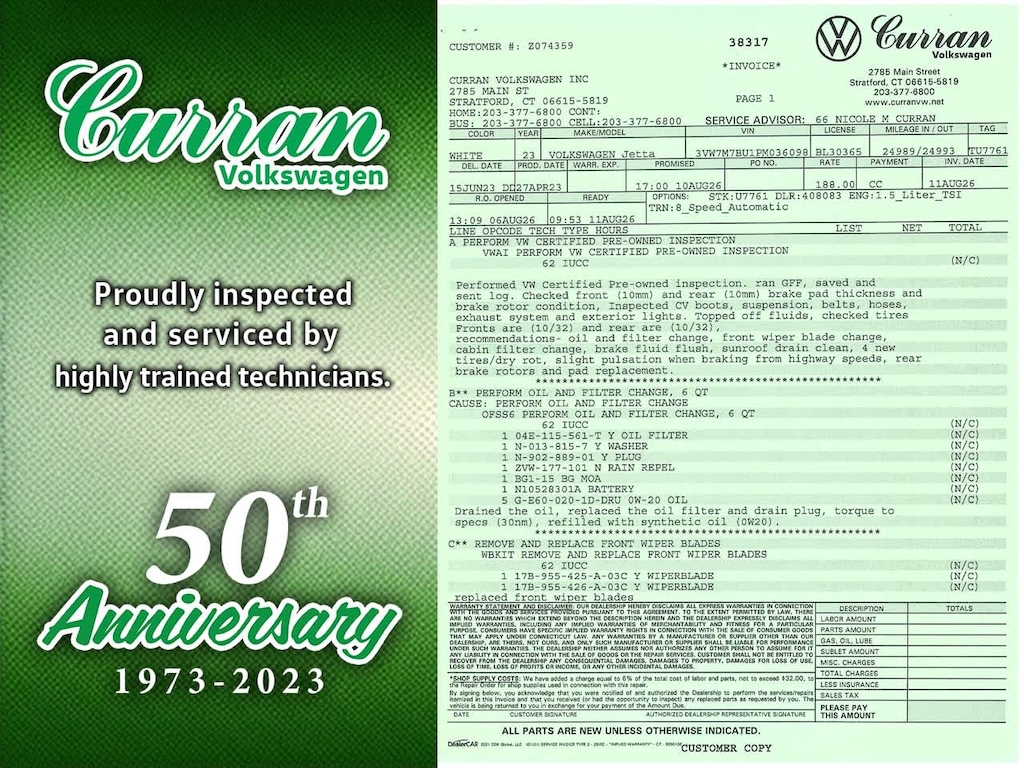 Certified 2023 Volkswagen Jetta 1.5T SE Sedan