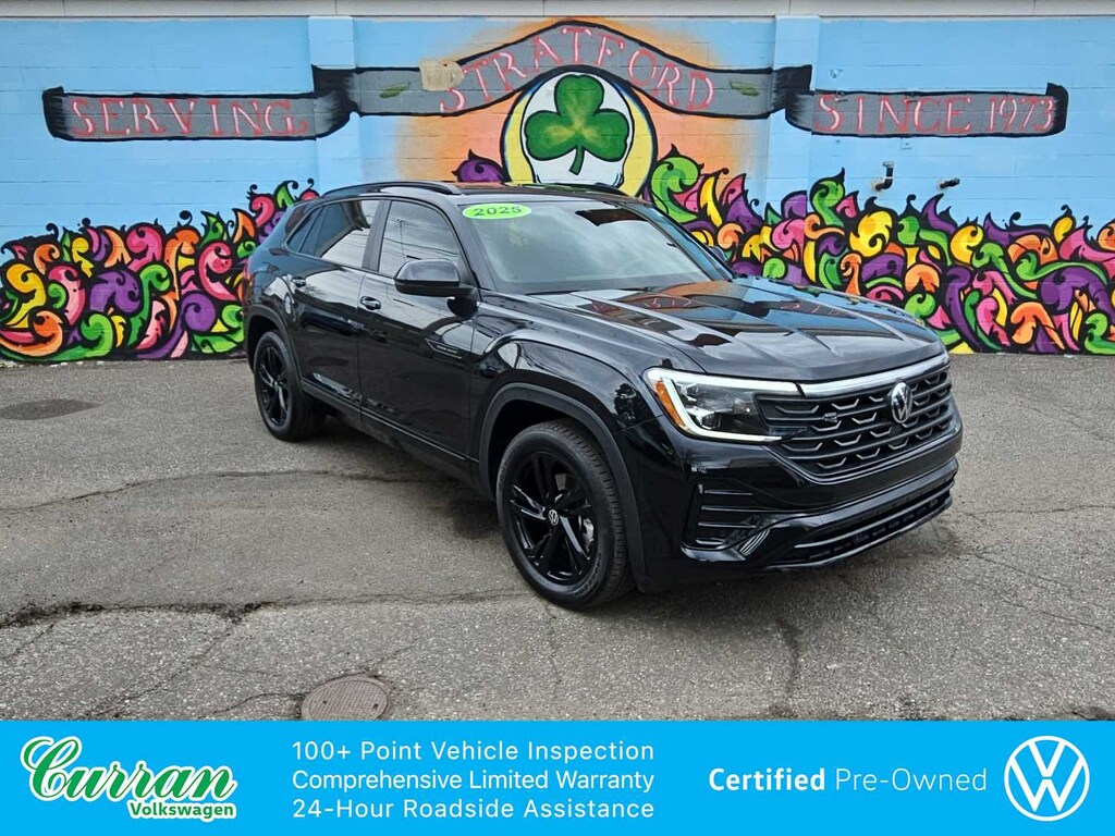 Certified 2025 Volkswagen Atlas Cross Sport 2.0T SEL R-Line Black SUV