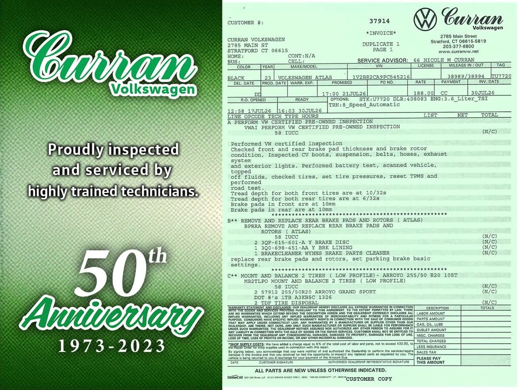 Certified 2023 Volkswagen Atlas 3.6L V6 SEL SUV