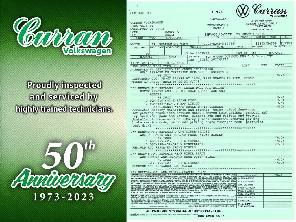 Certified 2023 Volkswagen Taos 1.5T SE SUV