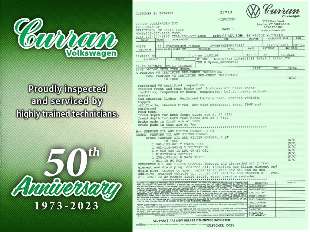 Certified 2023 Volkswagen Tiguan 2.0T SE R-Line Black SUV