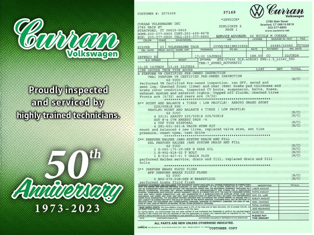 Certified 2023 Volkswagen Taos 1.5T SE SUV