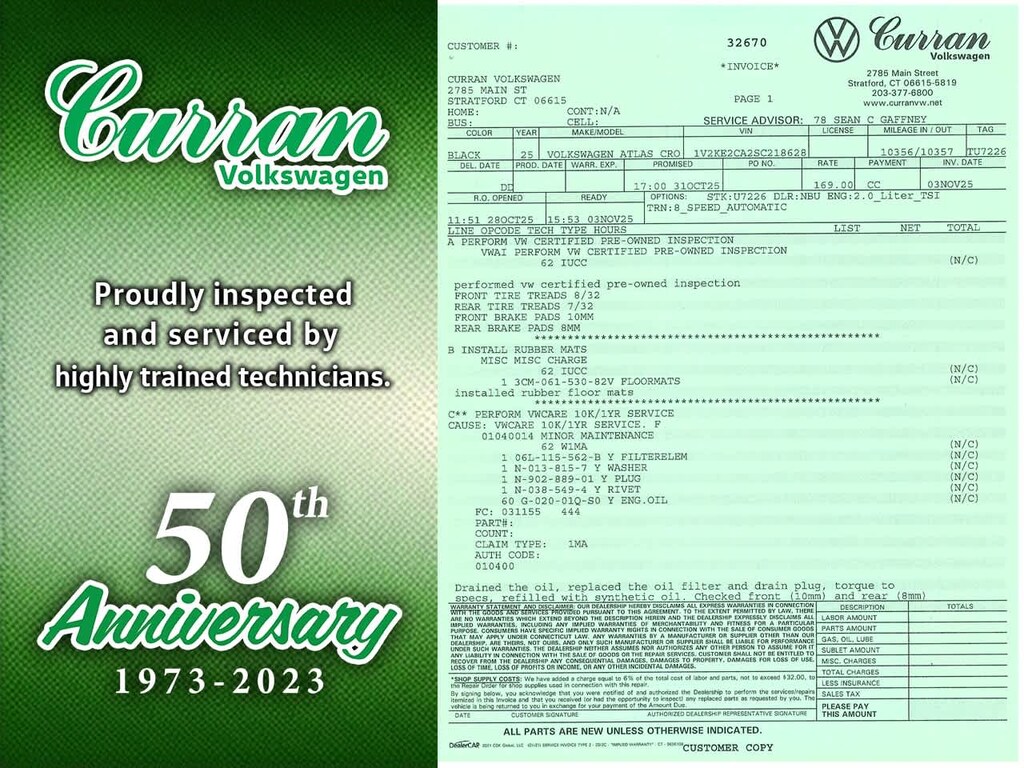 Certified 2025 Volkswagen Atlas Cross Sport 2.0T SE w/Technology SUV