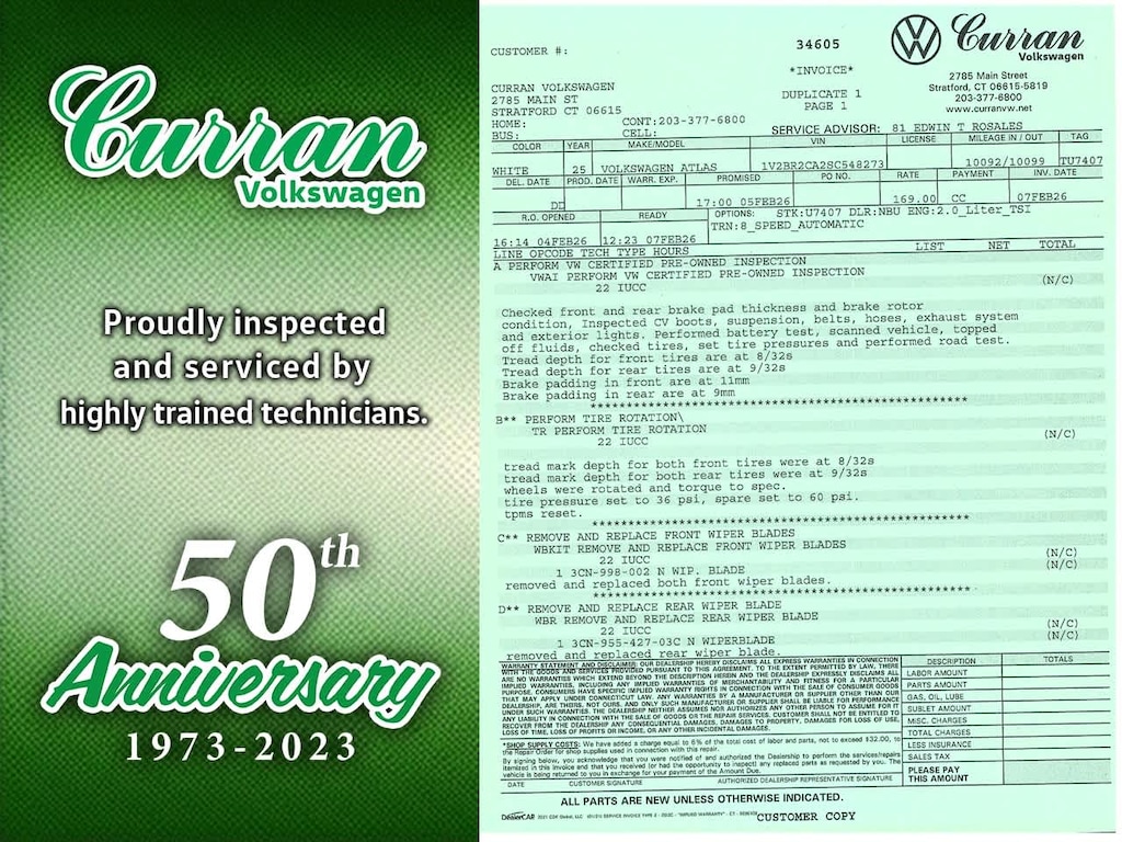 Certified 2025 Volkswagen Atlas 2.0T SEL SUV