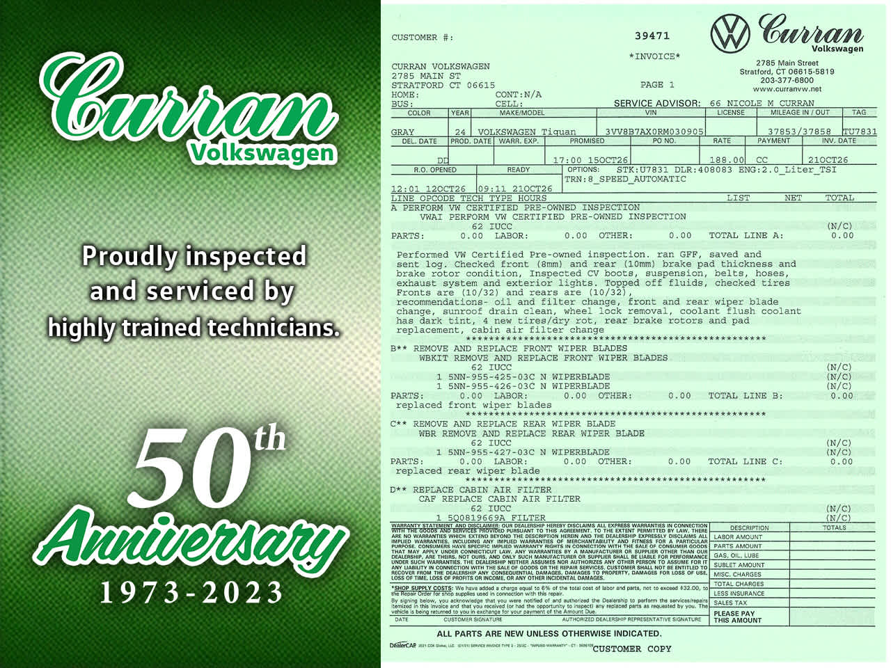 Certified 2024 Volkswagen Tiguan 2.0T SE R-Line Black SUV
