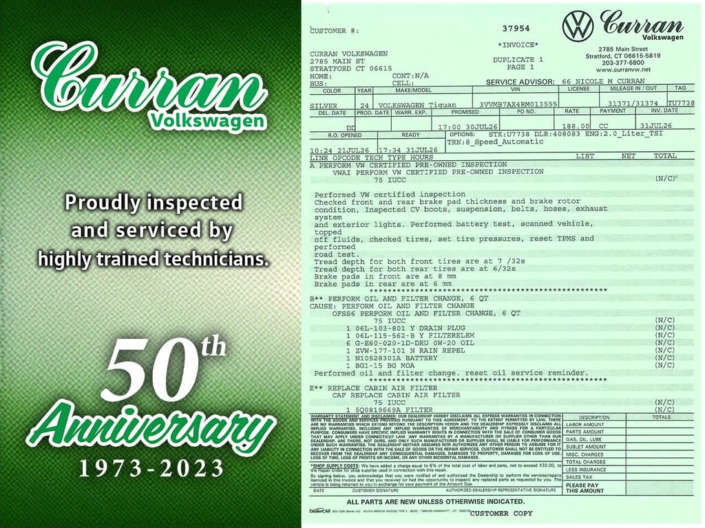 Certified 2024 Volkswagen Tiguan 2.0T SE SUV