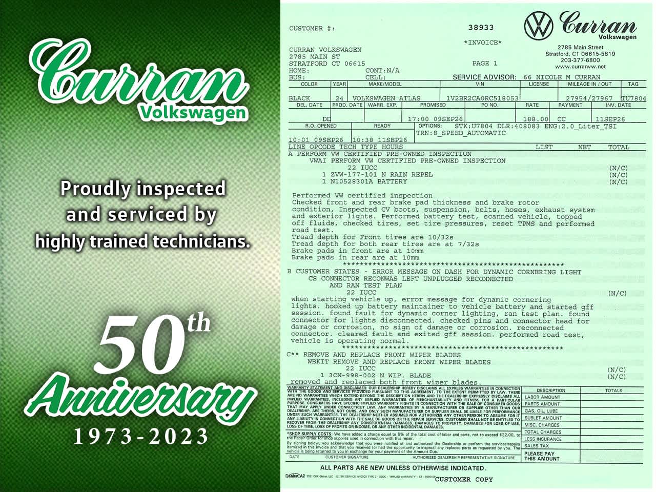 Certified 2024 Volkswagen Atlas 2.0T SEL SUV
