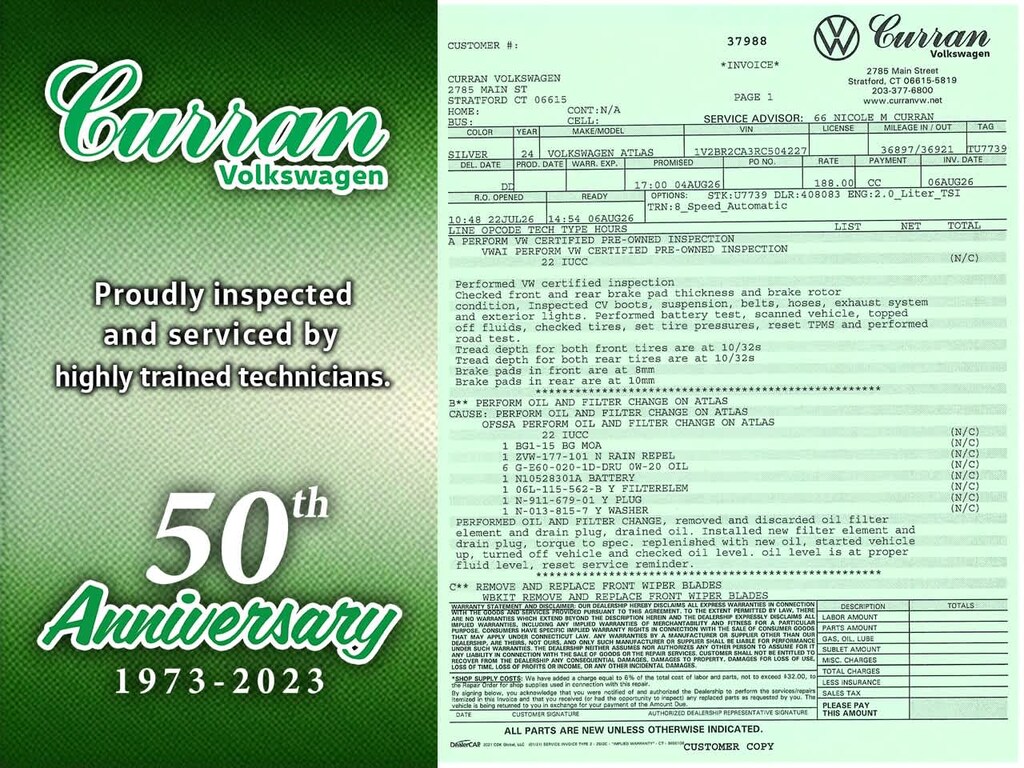 Certified 2024 Volkswagen Atlas 2.0T SEL SUV