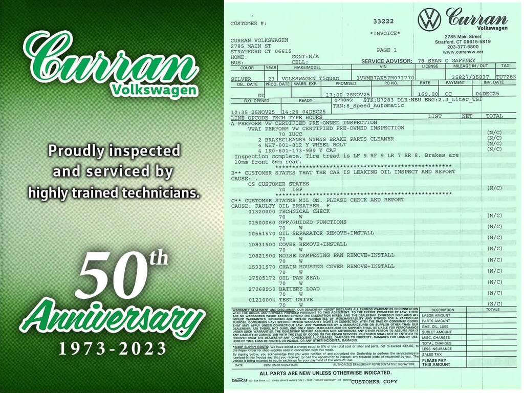 Certified 2023 Volkswagen Tiguan 2.0T SE SUV