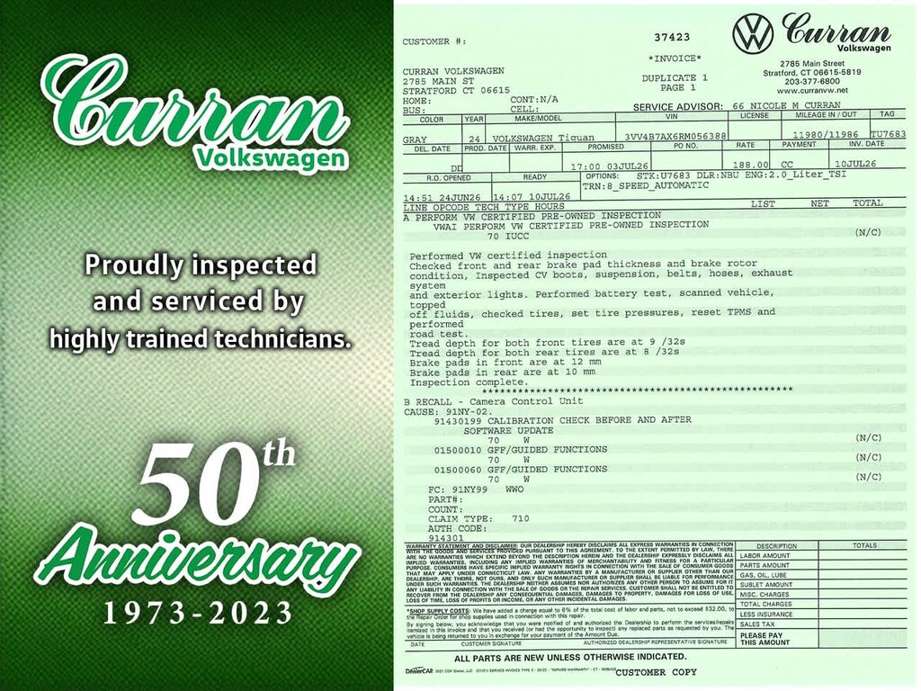 Certified 2024 Volkswagen Tiguan 2.0T SEL R-Line SUV