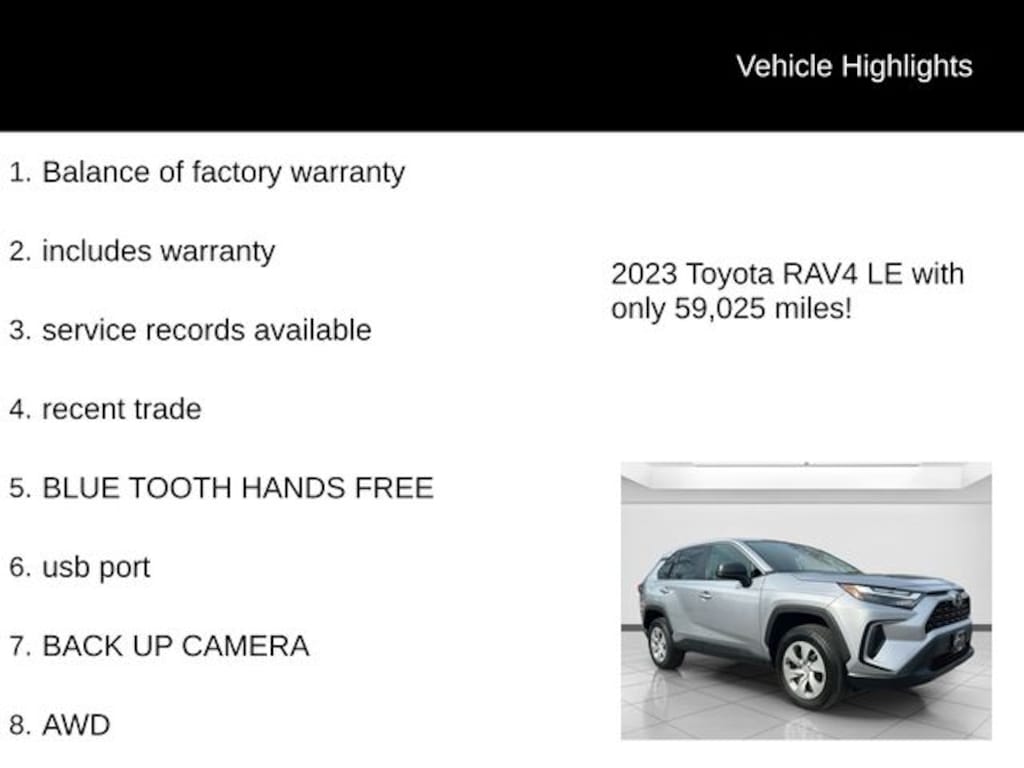 Used 2023 Toyota RAV4 LE SUV