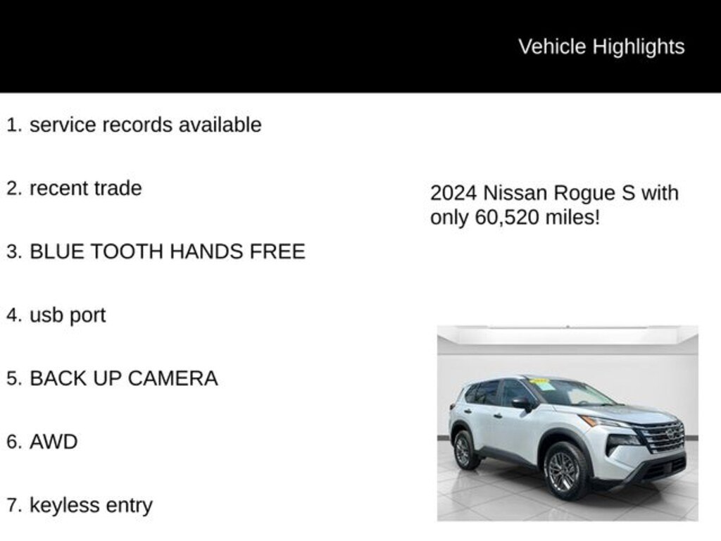 Used 2024 Nissan Rogue S SUV