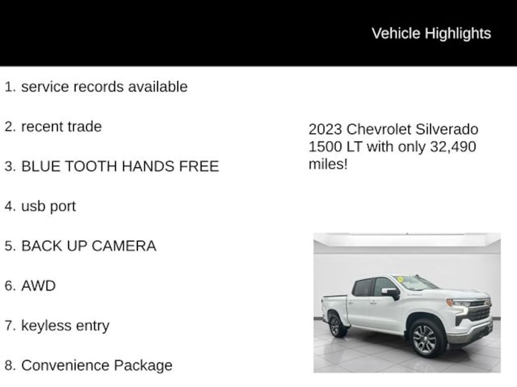 Used 2023 Chevrolet Silverado 1500 LT Truck Crew Cab