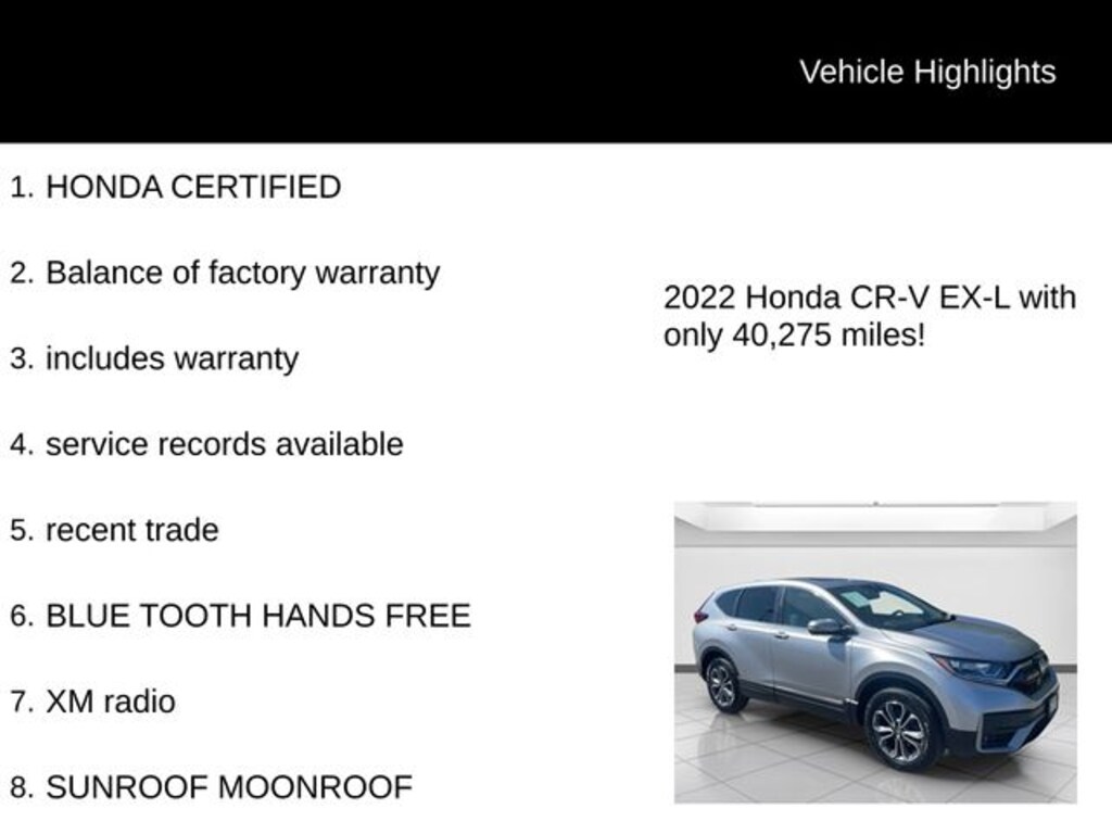 Used 2022 Honda CR-V EX-L SUV