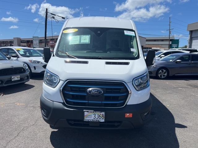Certified 2022 Ford E-Transit Cargo Van Base with VIN 1FTBW9CK2NKA67588 for sale in Aiea, HI