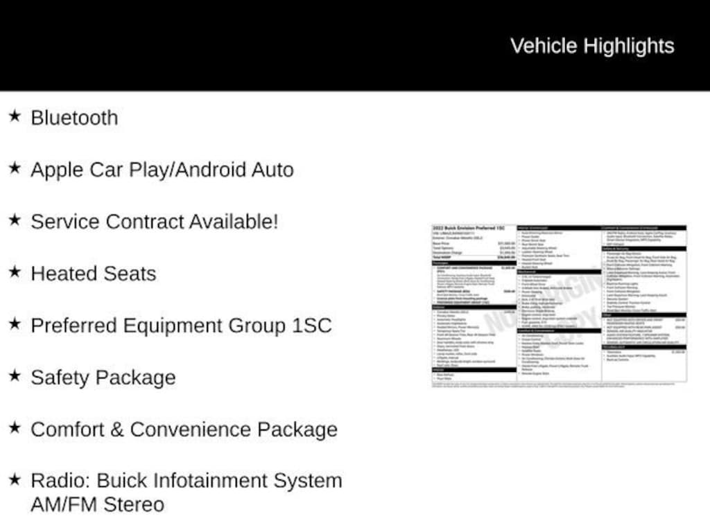 Used 2022 Buick Envision Preferred SUV
