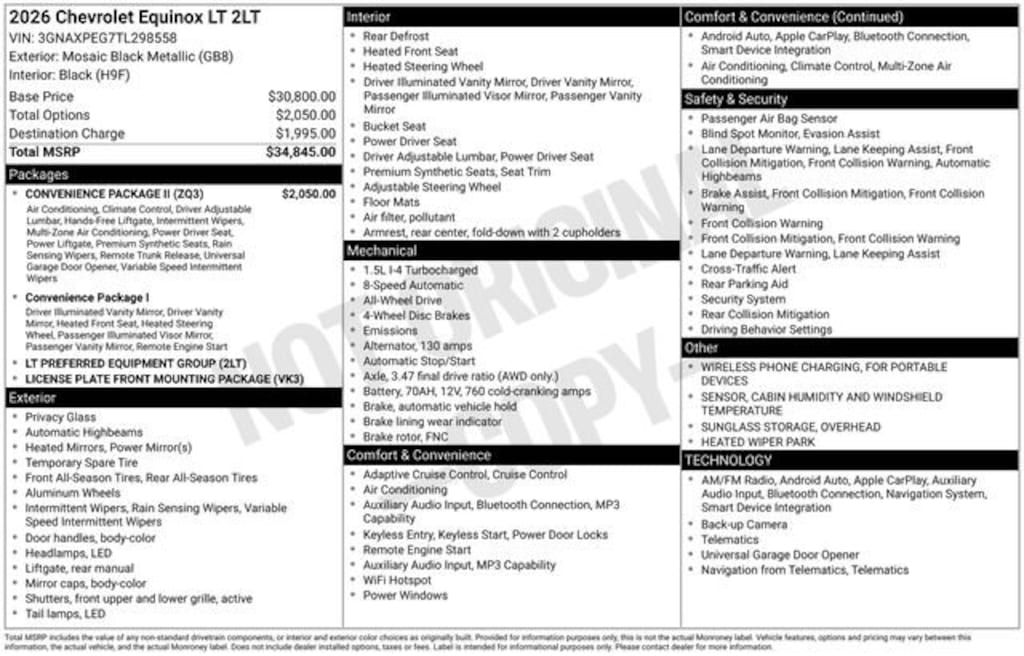 New 2026 Chevrolet Equinox LT SUV