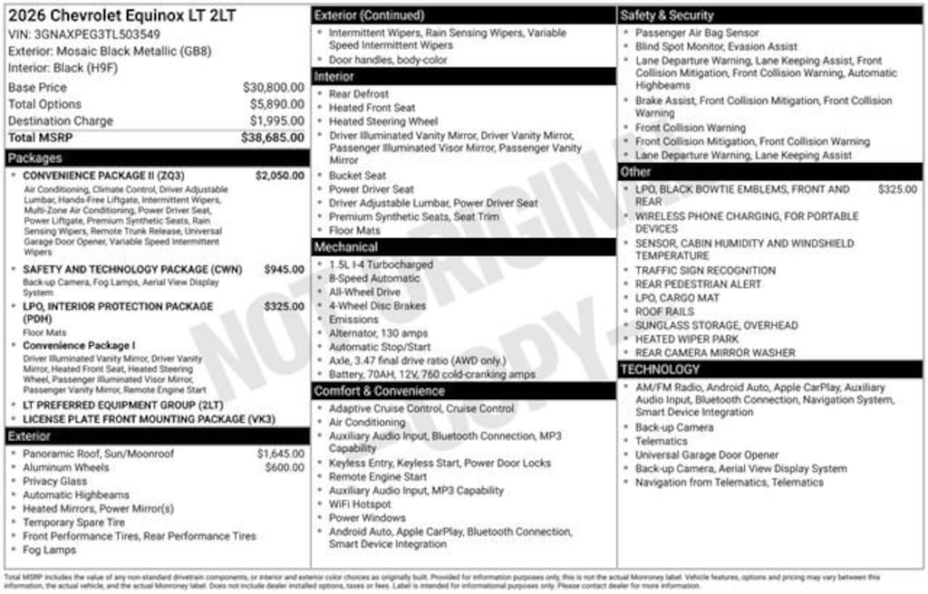 New 2026 Chevrolet Equinox LT SUV