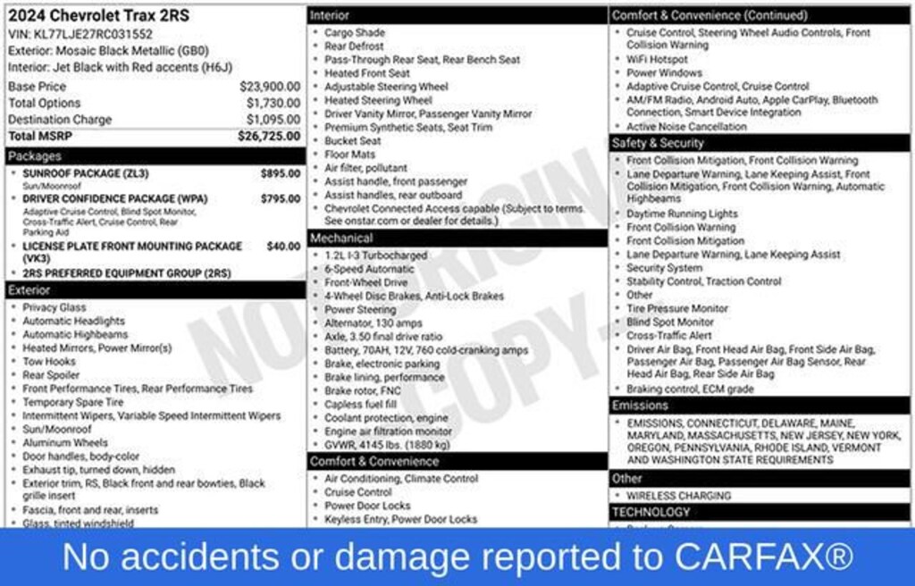 Used 2024 Chevrolet Trax 2RS SUV