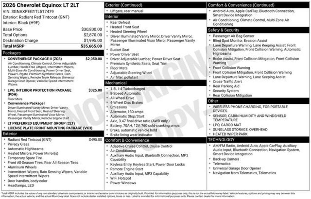 New 2026 Chevrolet Equinox LT SUV