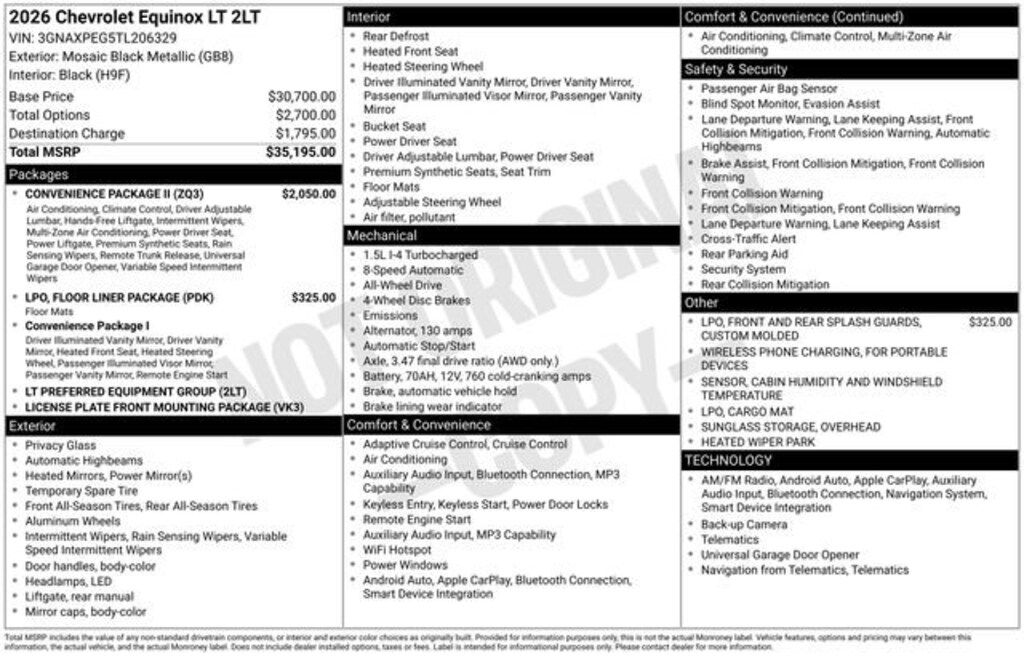 New 2026 Chevrolet Equinox LT SUV