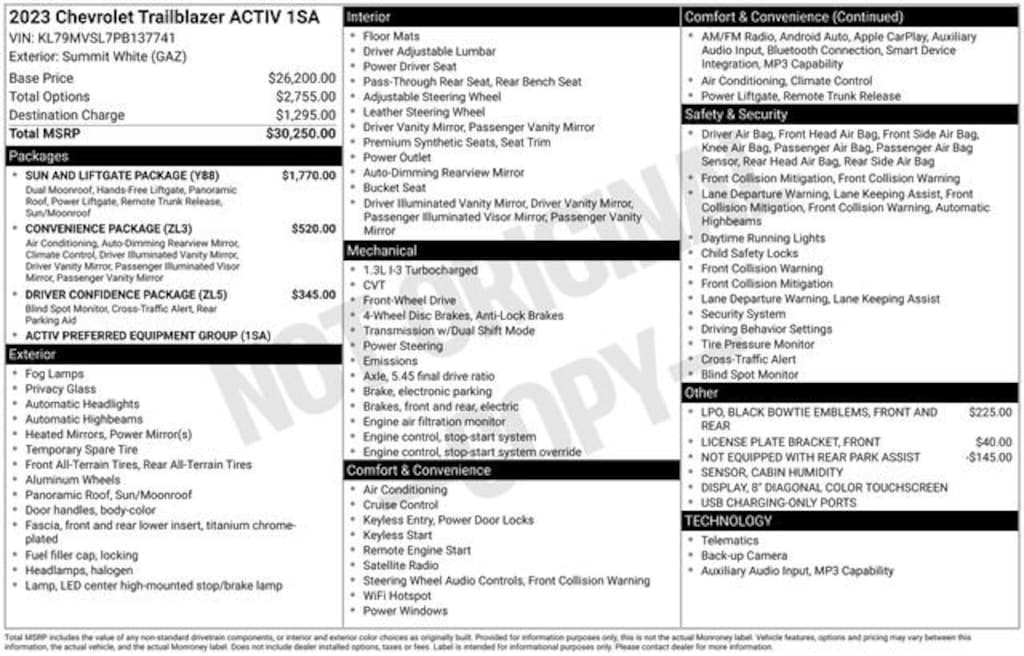 Used 2023 Chevrolet Trailblazer Activ SUV