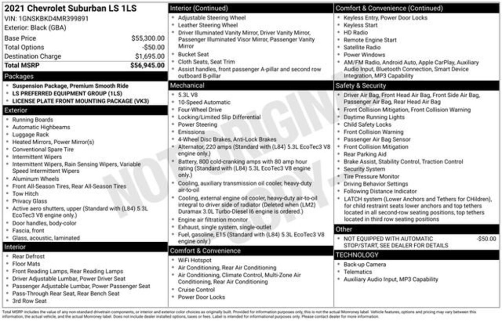 Used 2021 Chevrolet Suburban LS SUV