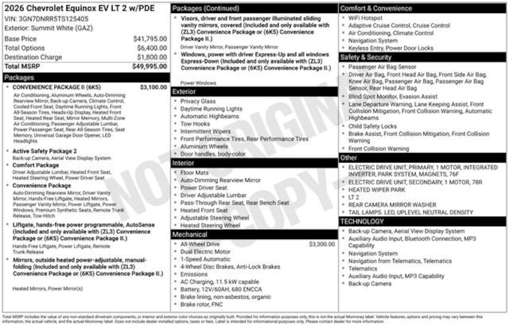 New 2026 Chevrolet Equinox EV LT SUV