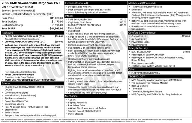 2025 GMC Savana Cargo Work Van - Photo 4