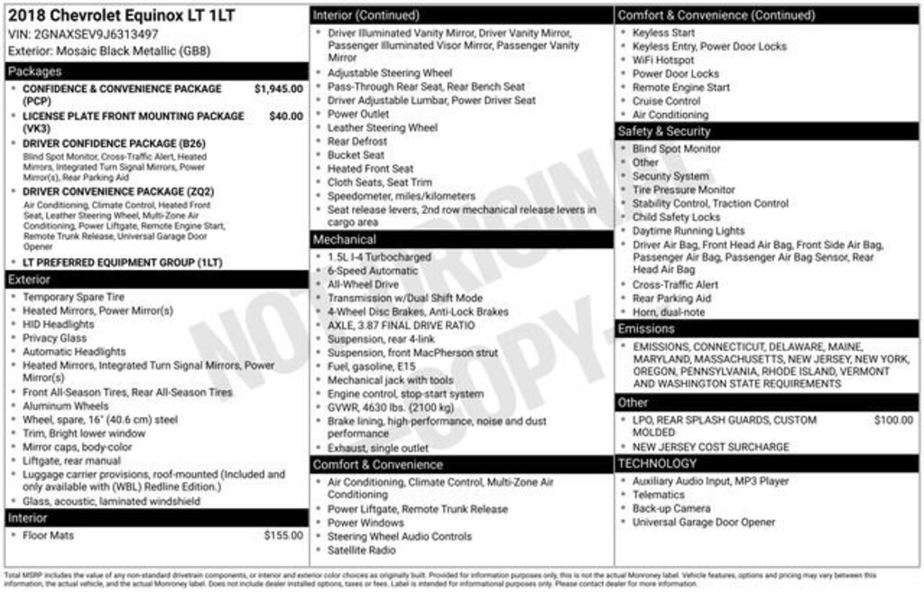 Used 2018 Chevrolet Equinox LT SUV