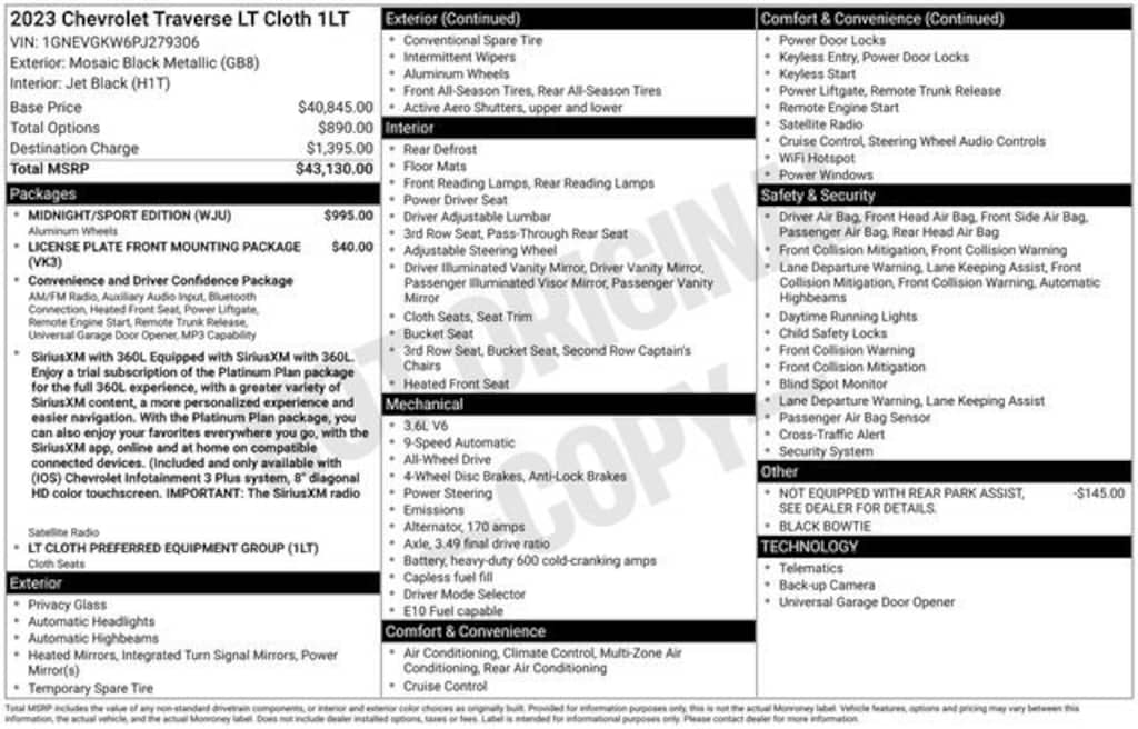 Used 2023 Chevrolet Traverse LT Cloth SUV