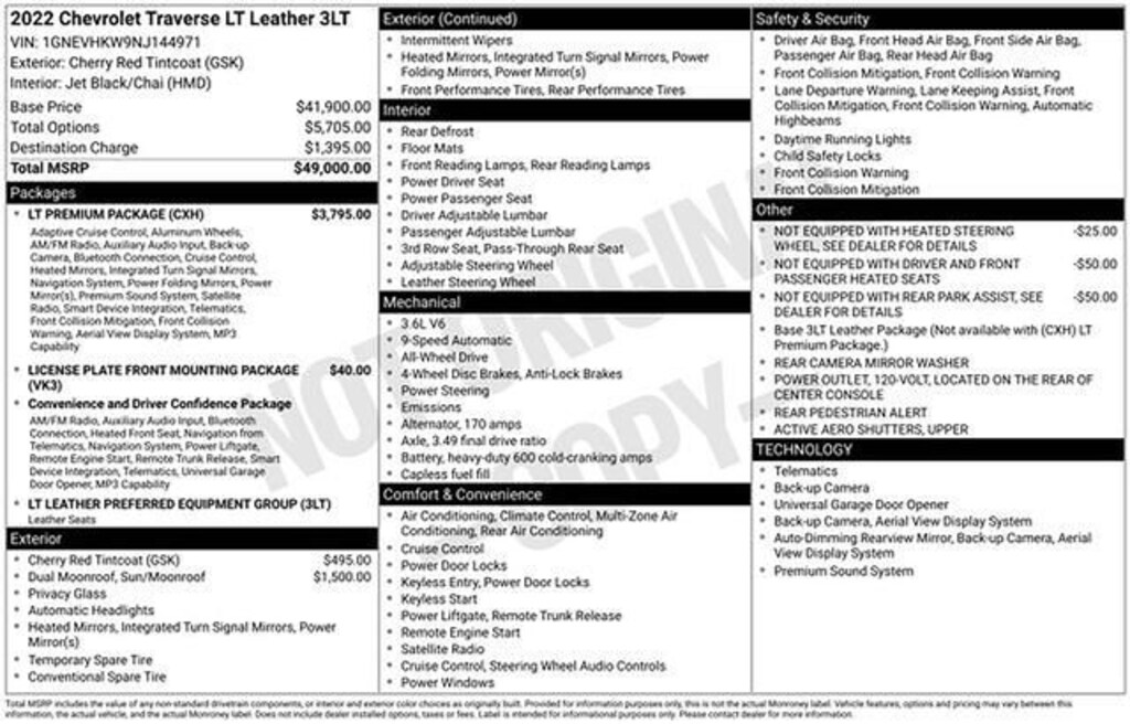 Used 2022 Chevrolet Traverse LT Leather SUV