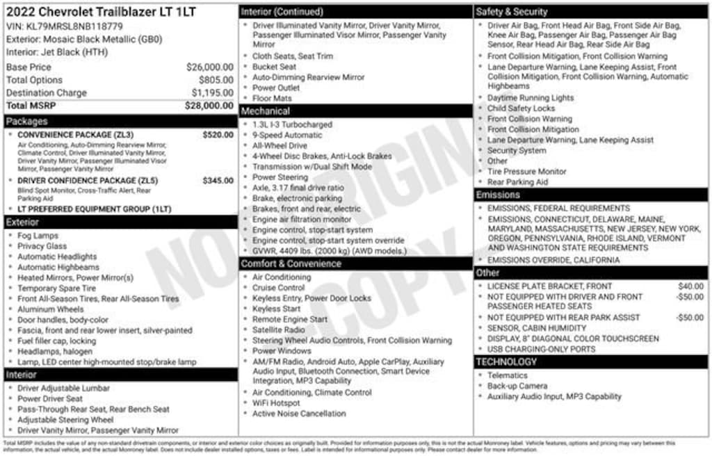 Used 2022 Chevrolet Trailblazer LT SUV