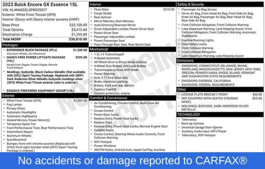 Used 2023 Buick Encore GX Essence SUV