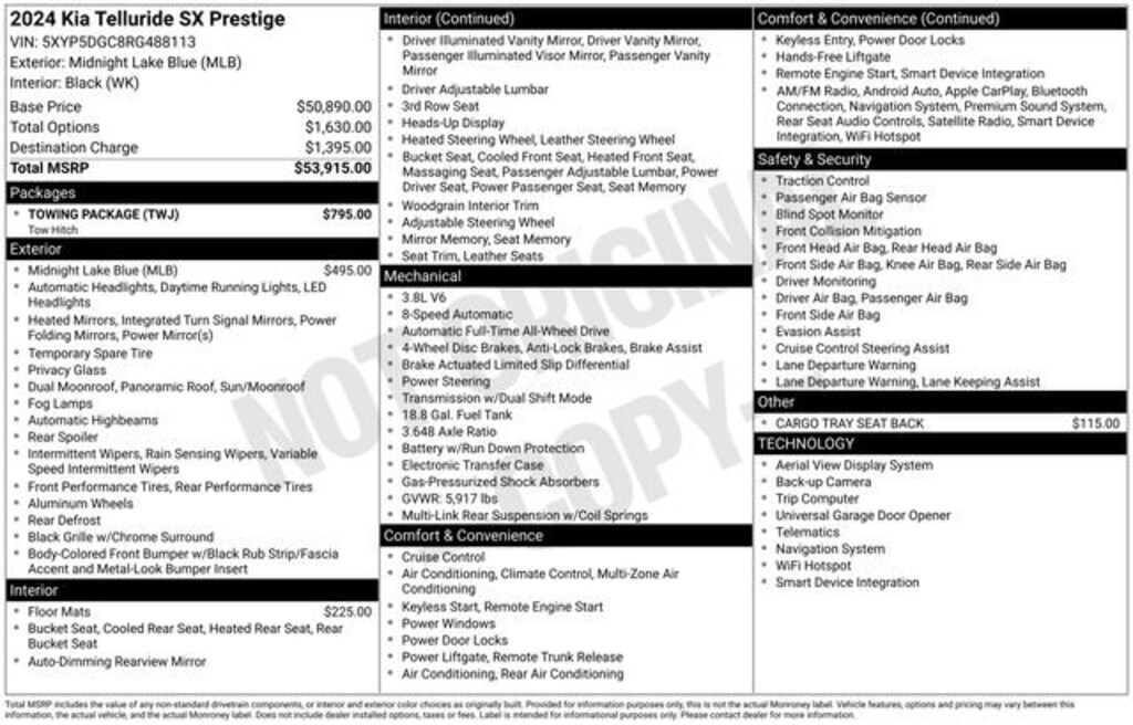 Used 2024 Kia Telluride SX Prestige SUV