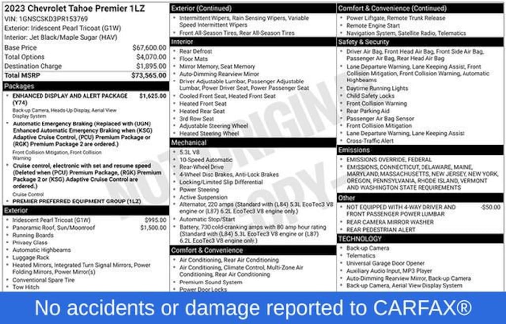 Used 2023 Chevrolet Tahoe Premier SUV