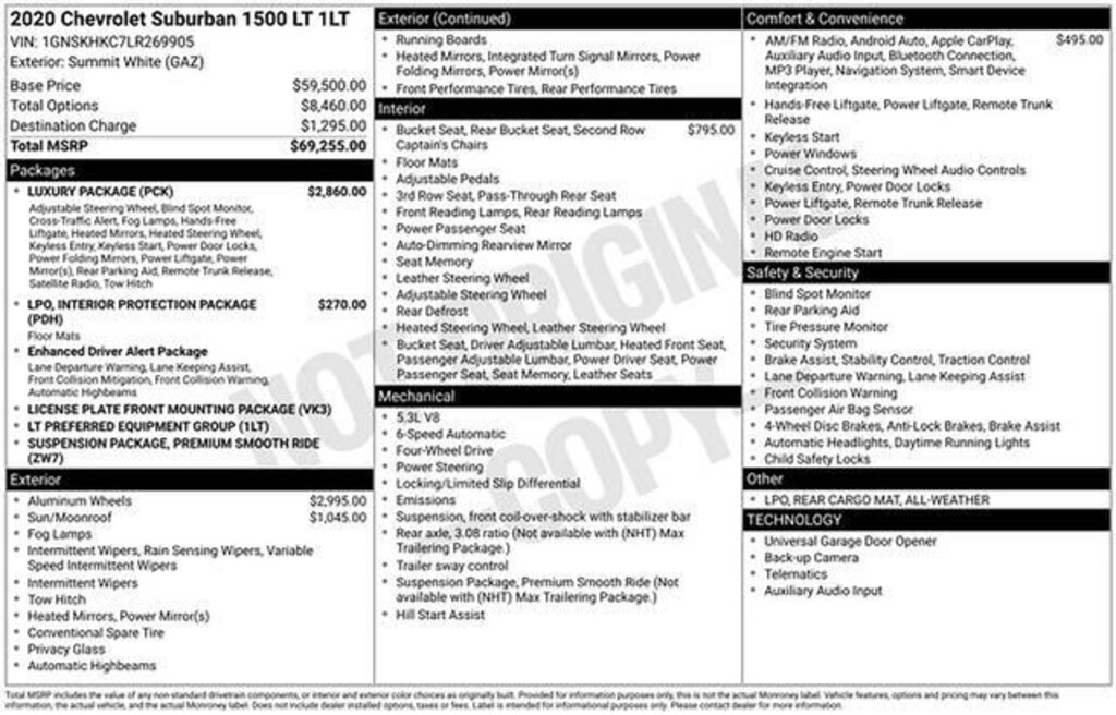 Used 2020 Chevrolet Suburban LT SUV