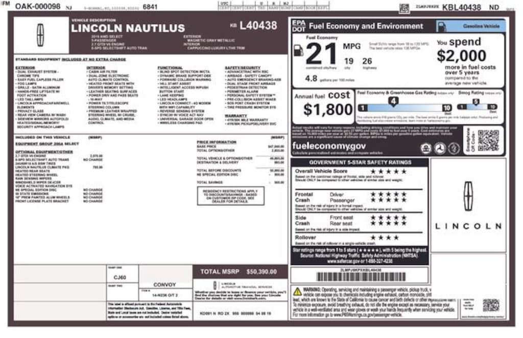 Used 2019 Lincoln Nautilus Select SUV
