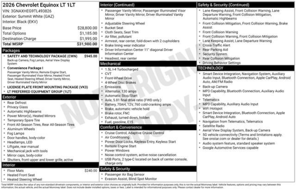 New 2026 Chevrolet Equinox LT SUV