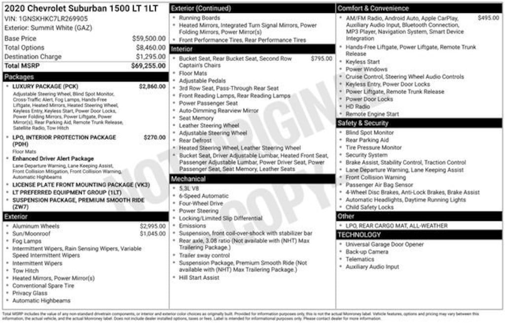 Used 2020 Chevrolet Suburban LT SUV