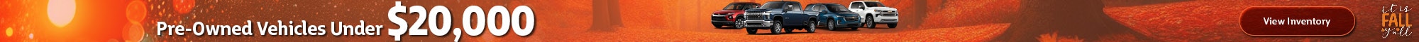 Pre-Owned Vehicles under $20,000 - View Inventory