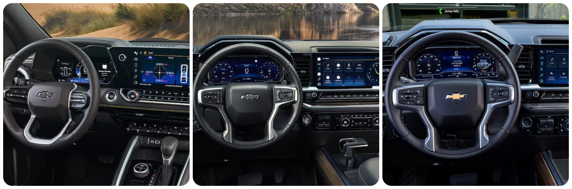 The interior view of the Chevy Colorado, Silverado, and Silverado HD.