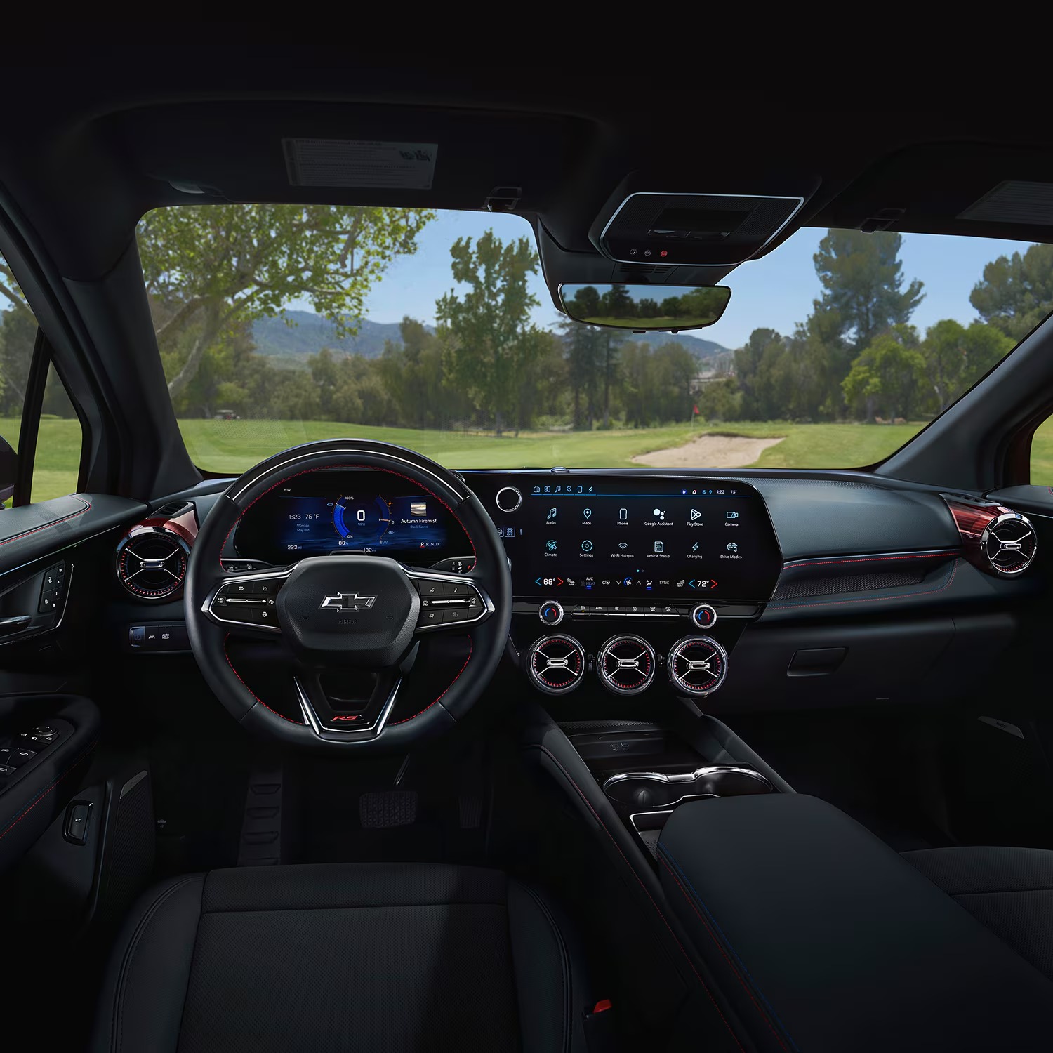 Chevy Blazer EV dashboard with 11-inch driver display and center touchscreen