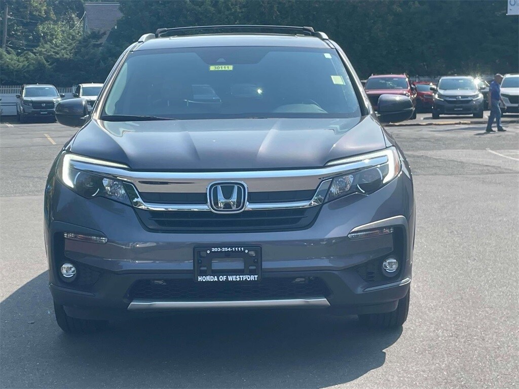 Certified 2021 Honda Pilot EX-L with VIN 5FNYF6H53MB081443 for sale in Westport, CT